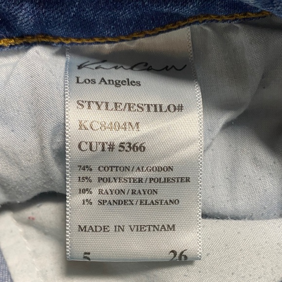 KanCan size 5/26 Distressed Ankle Jeans in Blue destroyed grunge stretch casual - Picture 6 of 10